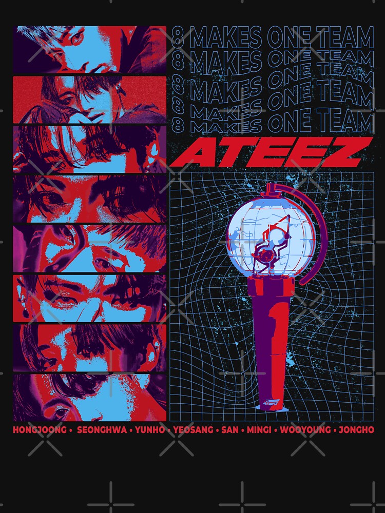Ateez OT8 Retro Streetwear Inspired T-Shirts, Hoodie, Sweatshirt