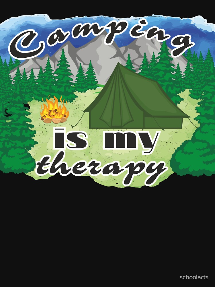 Camping is my therapy by schoolarts T-Shirts, Hoodie, Sweatshirt | BlankRebels.com (Image 3)