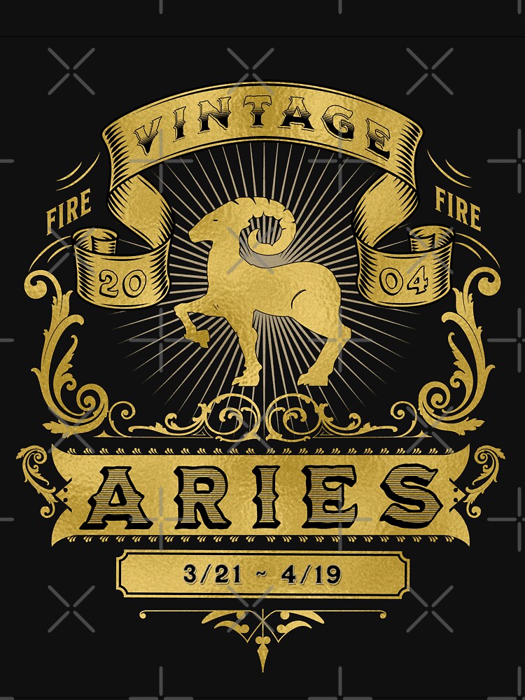 The Zodiac Sign of Aries Golden Vintage 2004 by rhombusOnion T-Shirts, Hoodie, Sweatshirt | BlankRebels.com (Image 3)