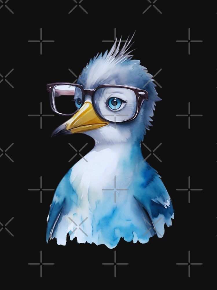 Bird Nerd wearing glasses by Greenvegetable