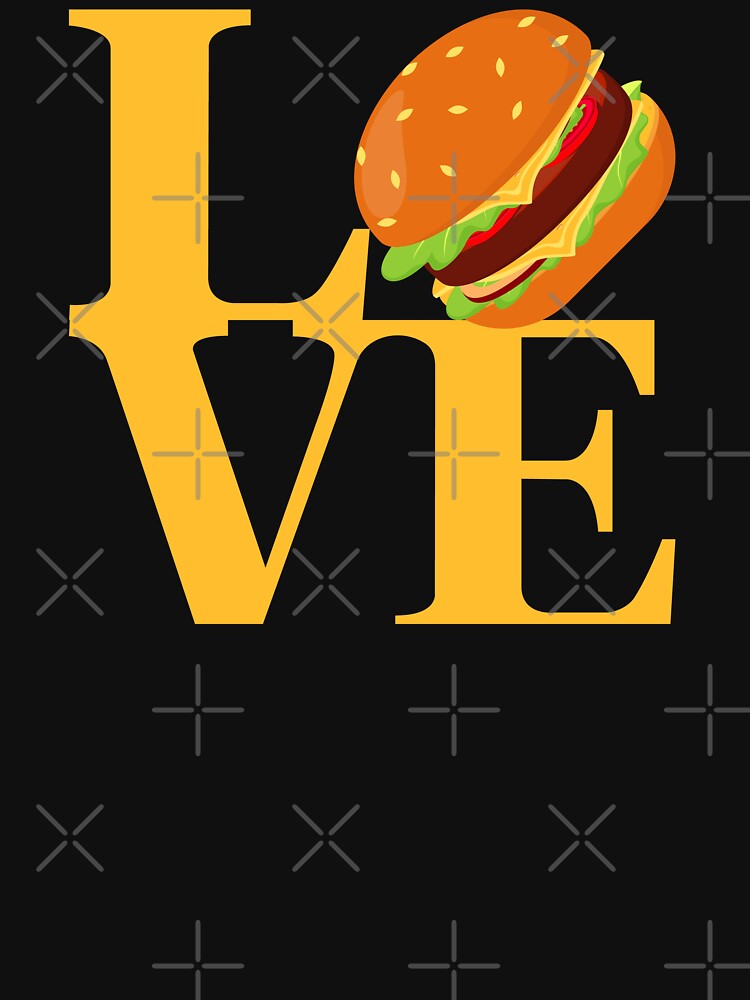 Love Burger Cheeseburger Bun Lover - Philadelphia Pop Culture by el-em-cee T-Shirts, Hoodie, Sweatshirt (Image 3)