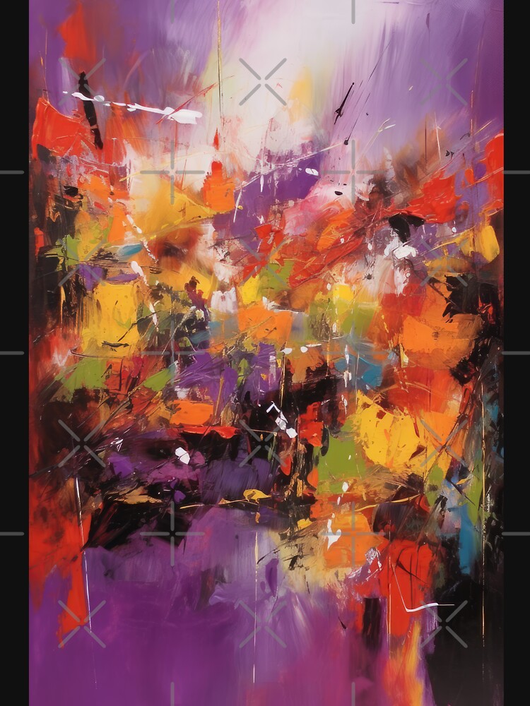 Abstract Purple Red Yellow Blue Painting by pauloss T-Shirts, Hoodie, Sweatshirt | BlankRebels.com (Image 3)