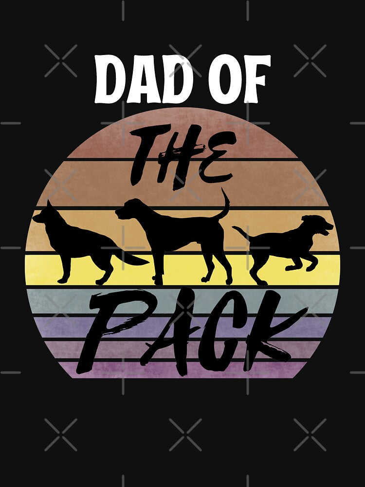 Dad of The Pack: Dog Dad Retro Vintage Sunset by ACC T-Shirts, Hoodie, Sweatshirt | BlankRebels.com (Image 3)