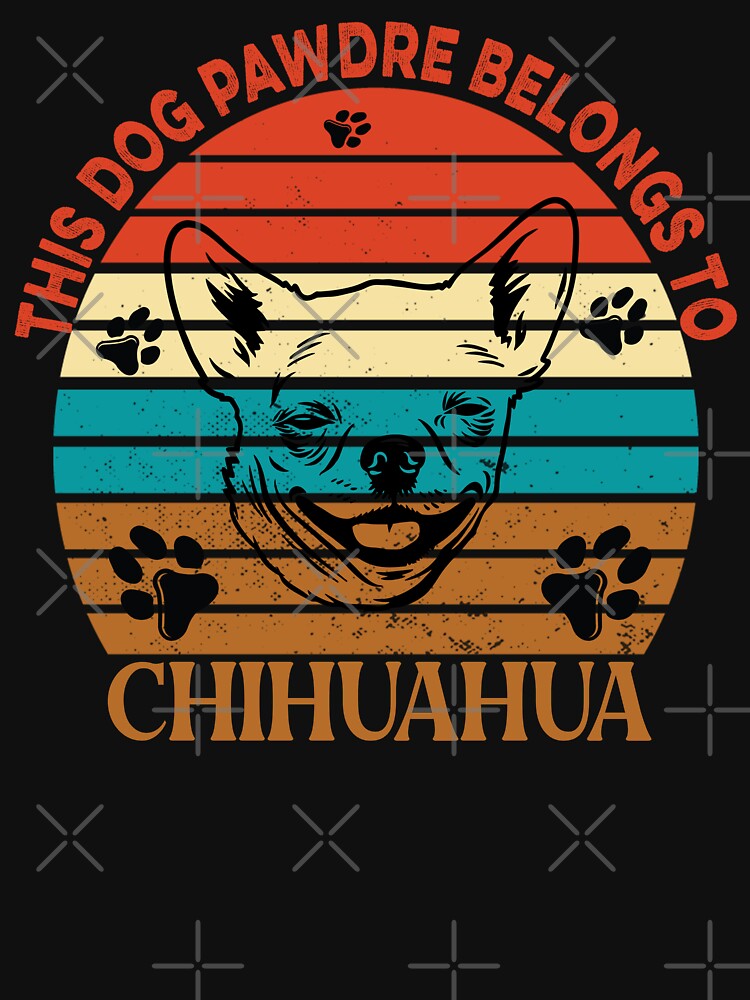Dog Pawdre Dad Chihuahua Owner Vintage by Cuddlythopia T-Shirts, Hoodie, Sweatshirt | BlankRebels.com (Image 3)