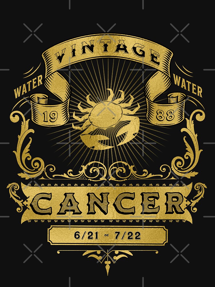 The Zodiac Sign of Cancer Golden Vintage 1988 by rhombusOnion T-Shirts, Hoodie, Sweatshirt | BlankRebels.com (Image 3)