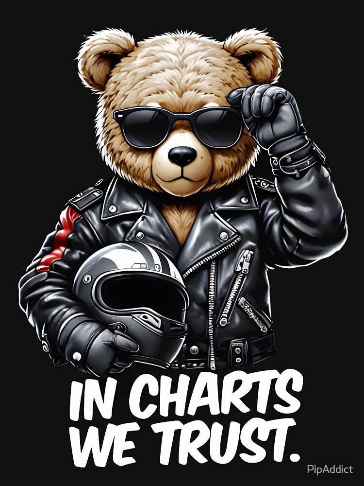 In Charts We Trust - Cool Bear Trading Design by Pips Addicts T-Shirts, Hoodie, Sweatshirt | BlankRebels.com (Image 3)