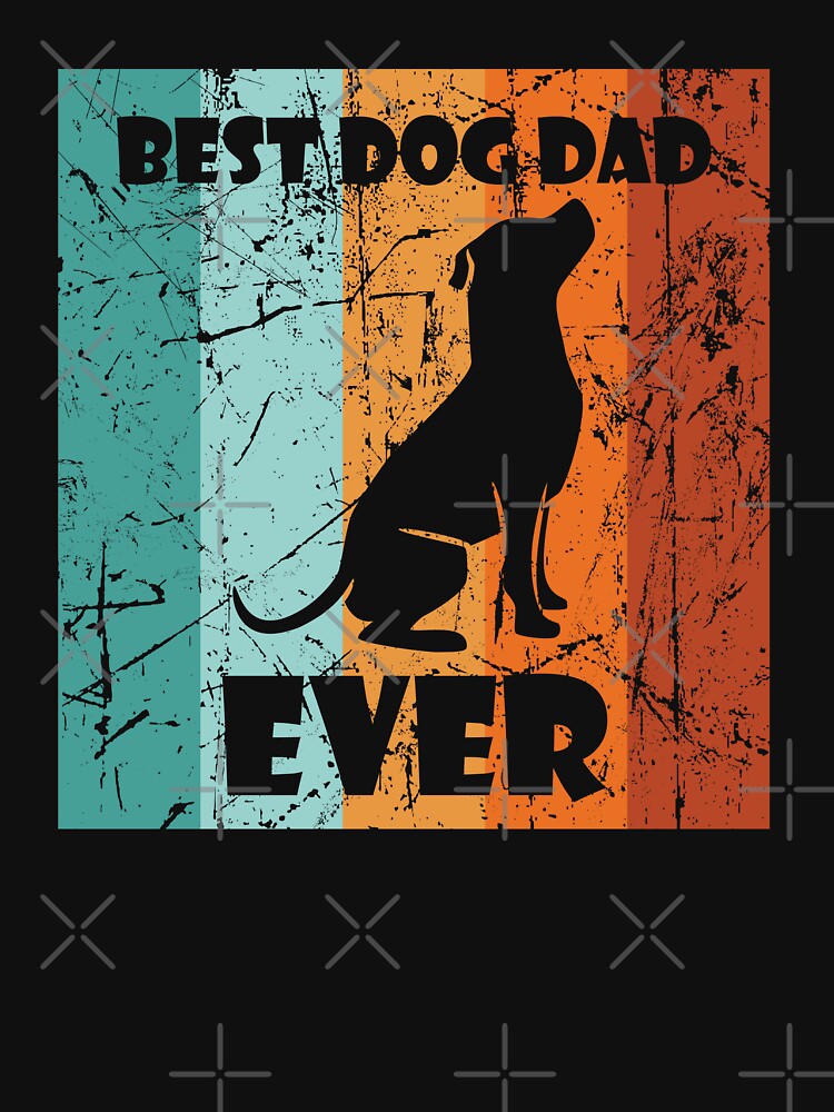 Best Dog Dad Ever, Vintage Eighties Style Cat Retro Distressed by Slassyat T-Shirts, Hoodie, Sweatshirt (Image 3)