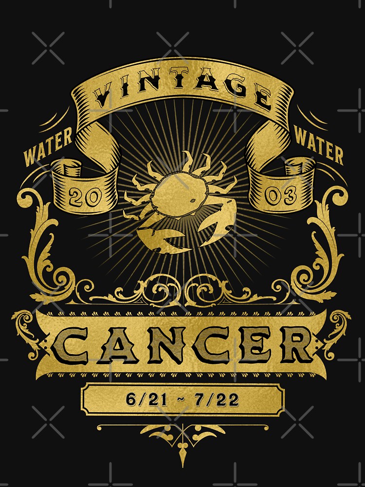 The Zodiac Sign of Cancer Golden Vintage 2003 by rhombusOnion T-Shirts, Hoodie, Sweatshirt | BlankRebels.com (Image 3)