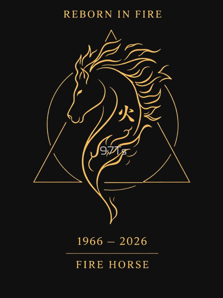 Reborn in Fire Zodiac Minimal Art 1966 2026 by 97Ts