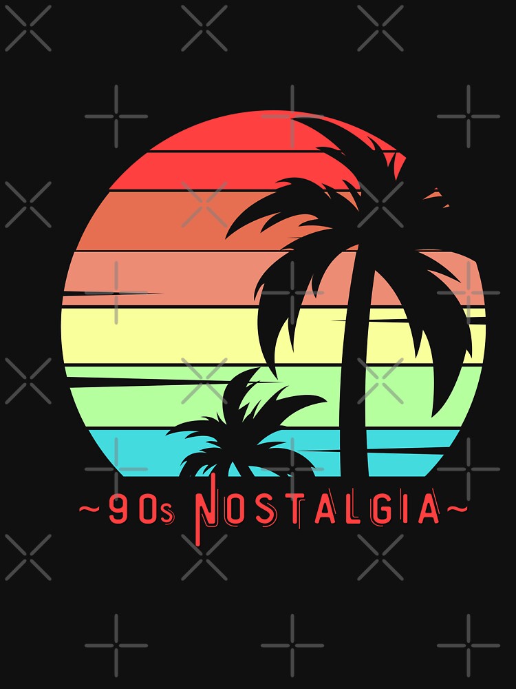 90s Nostalgia -  Vintage Tropical Sunset, Live Your Best Life, Nostalgic by Sun Sand & Sea Art T-Shirts,... (Image 3)