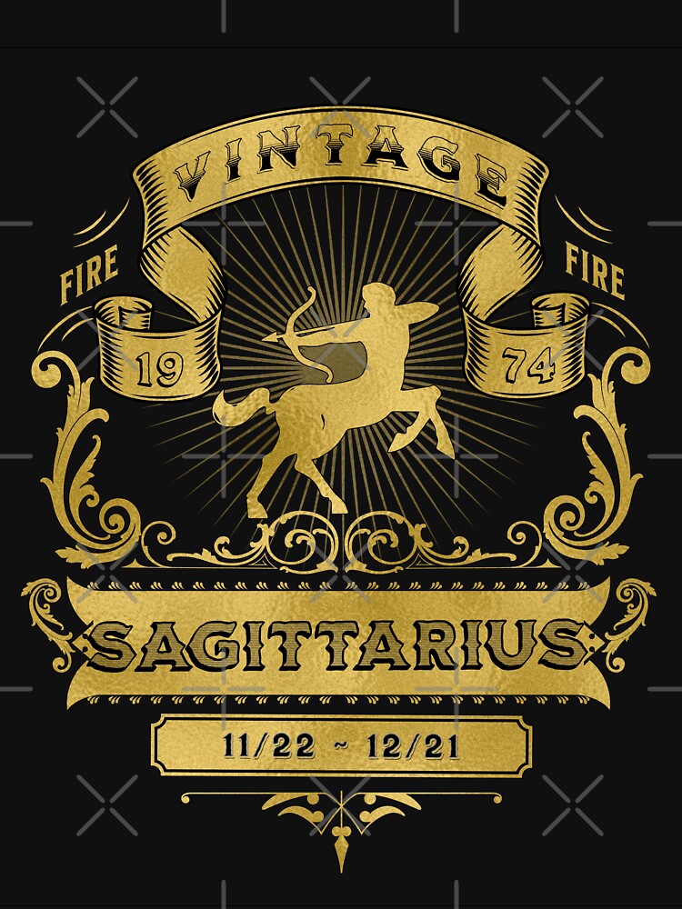 The Zodiac Sign of Sagittarius Golden Vintage 1974 by rhombusOnion T-Shirts, Hoodie, Sweatshirt | BlankRebels.com (Image 3)