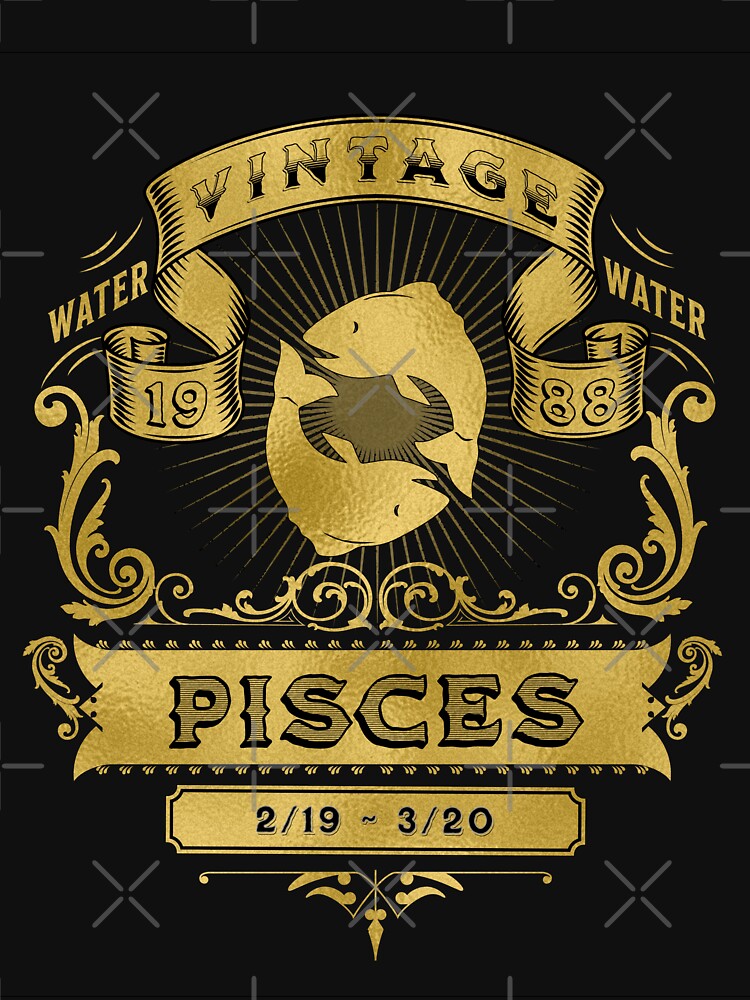 The Zodiac Sign of Pisces Golden Vintage 1988 by rhombusOnion T-Shirts, Hoodie, Sweatshirt | BlankRebels.com (Image 3)