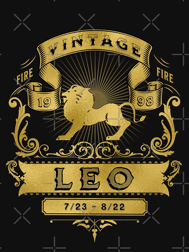 The Zodiac Sign of Leo Golden Vintage 1998 by rhombusOnion T-Shirts, Hoodie, Sweatshirt | BlankRebels.com (Image 3)