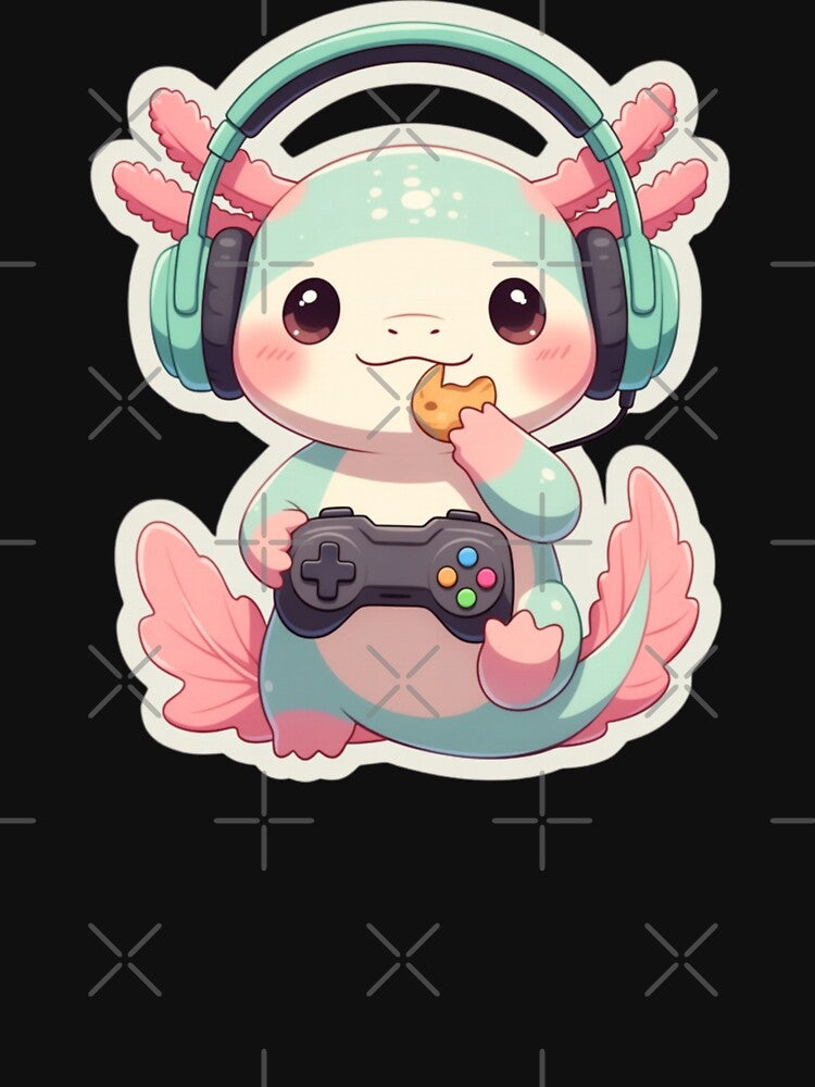 Cute Axolotl Gaming – Relax Chill Gamer by GrumpySableye T-Shirts, Hoodie, Sweatshirt | BlankRebels.com (Image 3)
