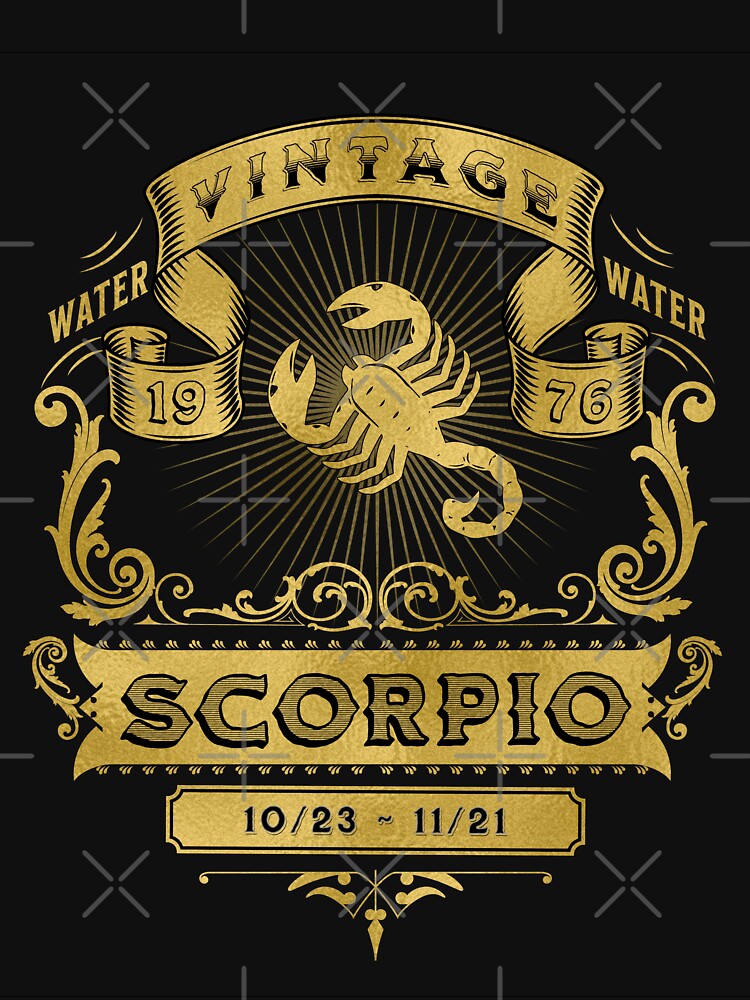 The Zodiac Sign of Scorpio Golden Vintage 1976 by rhombusOnion T-Shirts, Hoodie, Sweatshirt | BlankRebels.com (Image 3)