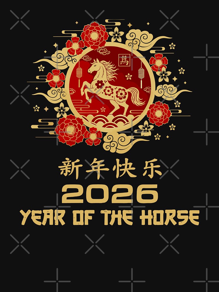 Happy New Year 2026 Year Of The Horse by MerchDeviant T-Shirts, Hoodie, Sweatshirt | BlankRebels.com (Image 3)