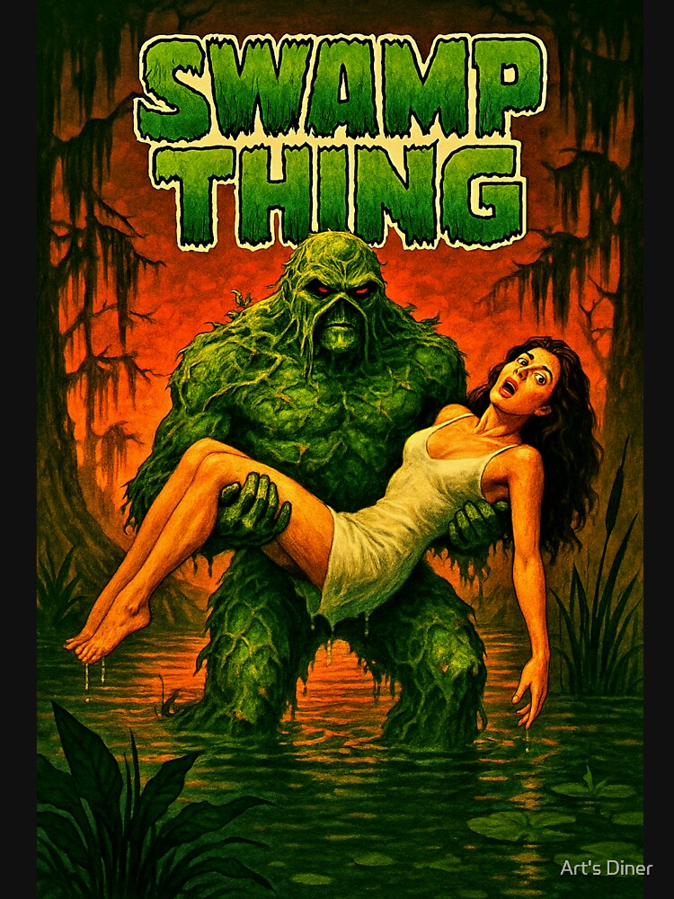 Swamp Thing: Classic Creature Feature Movie Poster by Art's Diner T-Shirts, Hoodie, Sweatshirt | BlankRebels.com (Image 3)