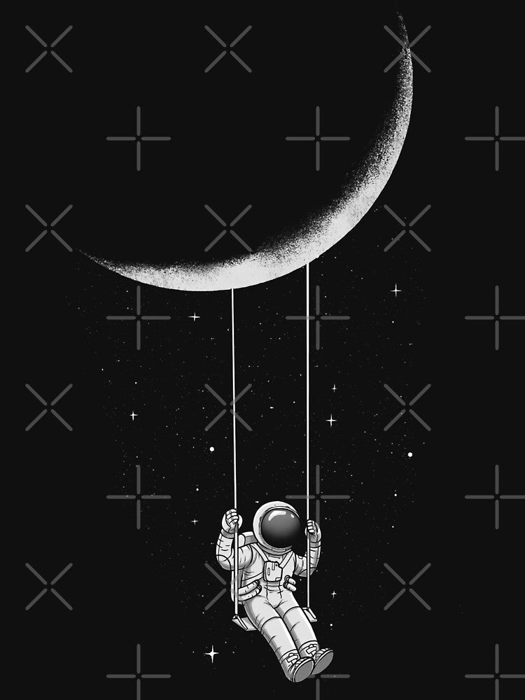 Astronaut Swinging on the Moon (HD) by star-burst T-Shirts, Hoodie, Sweatshirt | BlankRebels.com (Image 3)