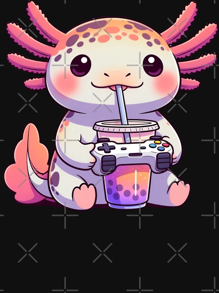 Kawaii Axolotl Gaming Art – Cute Gamer Girl by GrumpySableye T-Shirts, Hoodie, Sweatshirt | BlankRebels.com (Image 3)