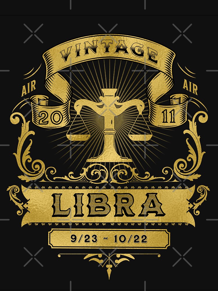 The Zodiac Sign of Libra Golden Vintage 2011 by rhombusOnion T-Shirts, Hoodie, Sweatshirt | BlankRebels.com (Image 3)