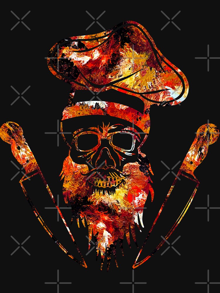 The crying volcano abstract crazy Chef bearded skull by TitaCris T-Shirts, Hoodie, Sweatshirt | BlankRebels.com (Image 3)
