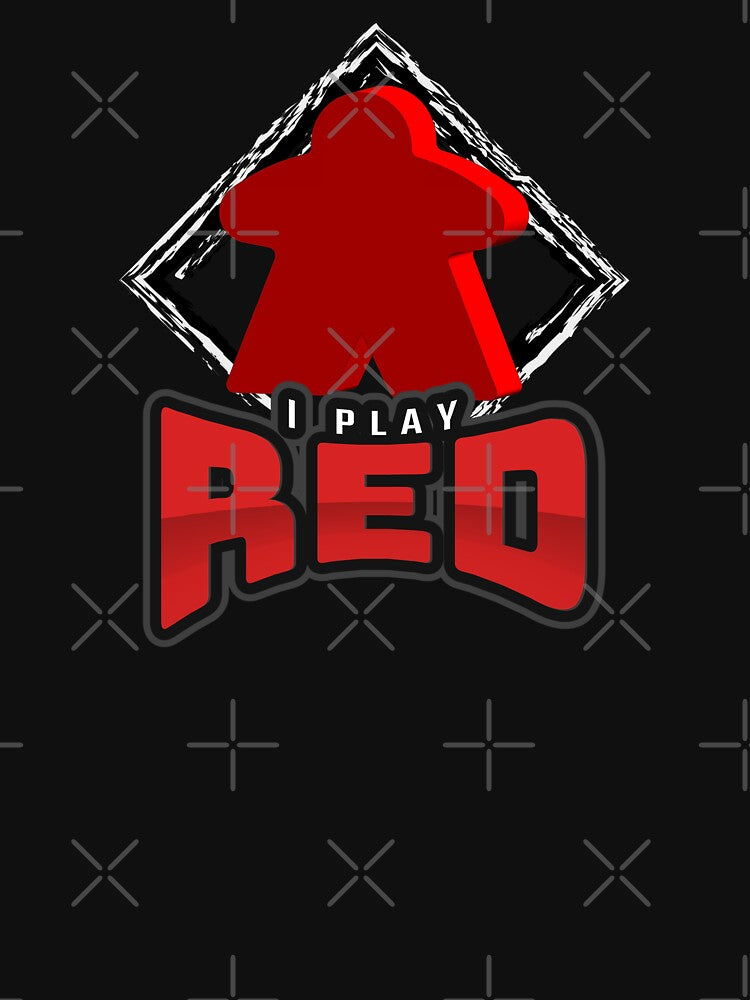 I Play red Meeple – Board Game Player Color Sticker & Shirt by CardboardCotton Hoodie, Sweatshirt | BlankRebels.com (Image 3)