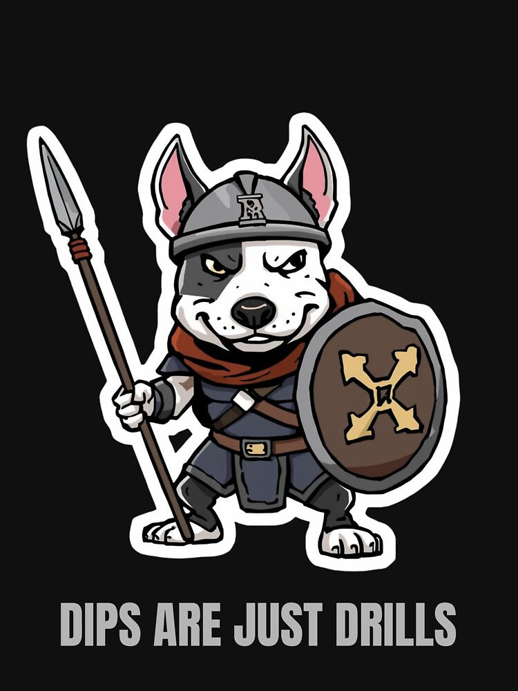 Dips Are Just Drills – Funny Crypto HODL Warrior Dog Diamond Hands Meme by LintonGriffin T-Shirts, Hoodie,... (Image 3)