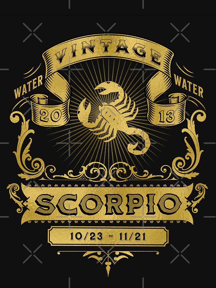 The Zodiac Sign of Scorpio Golden Vintage 2013 by rhombusOnion T-Shirts, Hoodie, Sweatshirt | BlankRebels.com (Image 3)