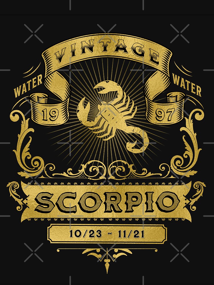 The Zodiac Sign of Scorpio Golden Vintage 1997 by rhombusOnion T-Shirts, Hoodie, Sweatshirt | BlankRebels.com (Image 3)
