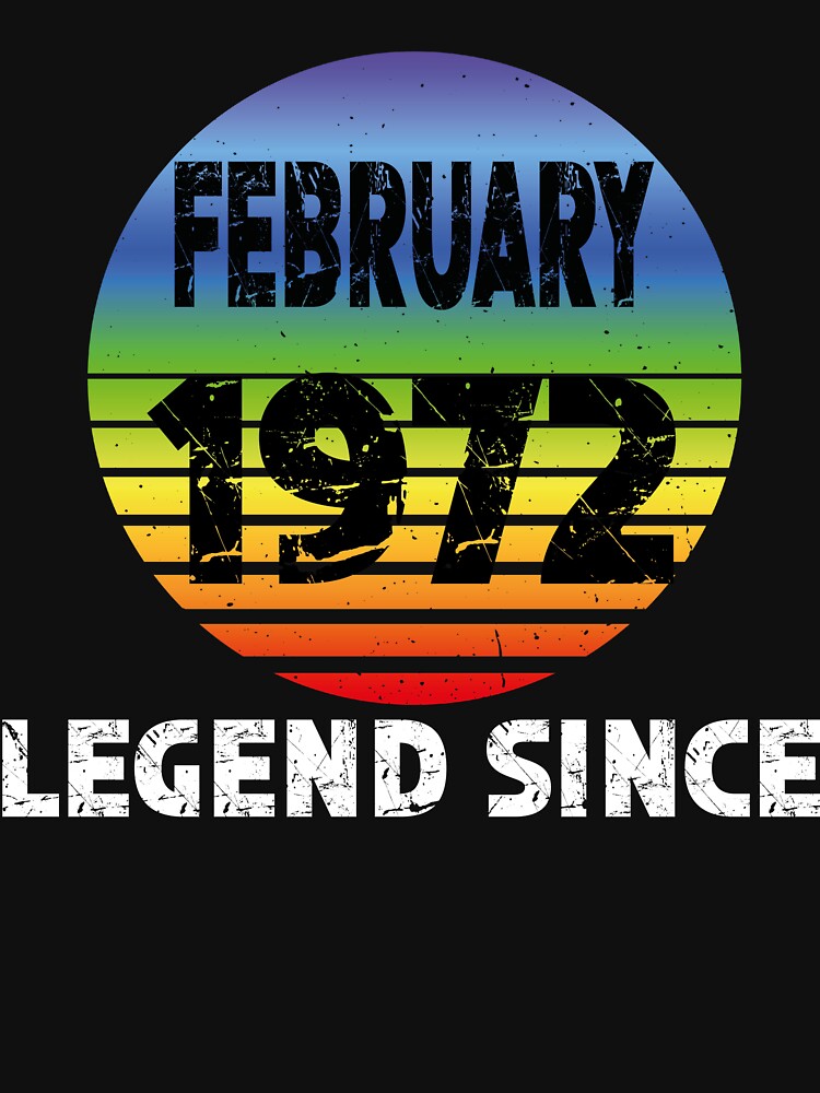 Legend since February 1972, 50 years old, Awesome Retro Vintage 50th Birthday Gift great by Beauty-secret... (Image 3)