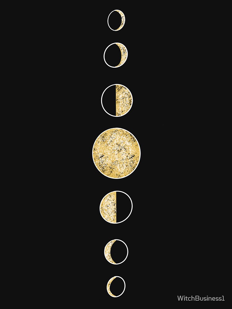 Gold Sparkle Moon Phases by WitchBusiness1 T-Shirts, Hoodie, Sweatshirt | BlankRebels.com (Image 3)