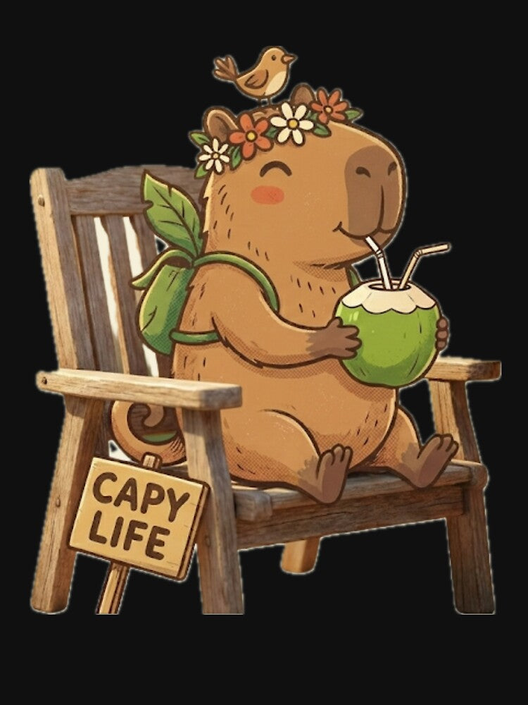 CapyCoconuts Capy'S Happy Drinking Coconut Water T-Shirts, Hoodie, Sweatshirt
