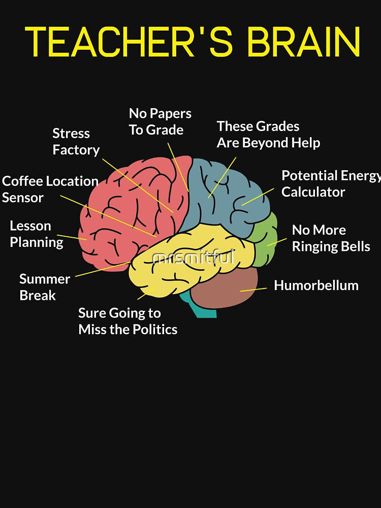 Teacher's Brain Funny 1st 2nd Third 4th Grade Teacher Gifts by mrsmitful T-Shirts, Hoodie, Sweatshirt (Image 3)
