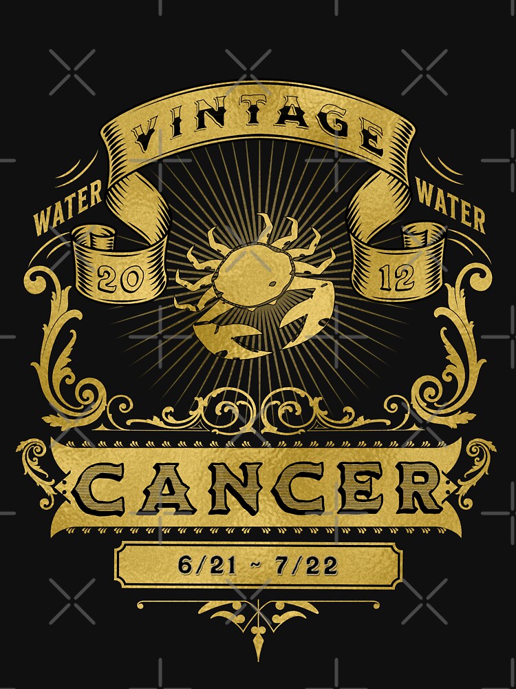 The Zodiac Sign of Cancer Golden Vintage 2012 by rhombusOnion T-Shirts, Hoodie, Sweatshirt | BlankRebels.com (Image 3)