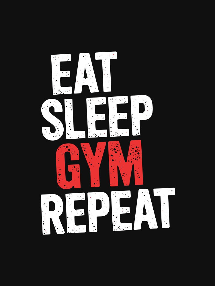 Eat, Sleep, Gym, Repeat – Motivational T-Shirt for Fitness Lovers by BlackForestPrintShop Hoodie, Sweatshirt (Image 3)