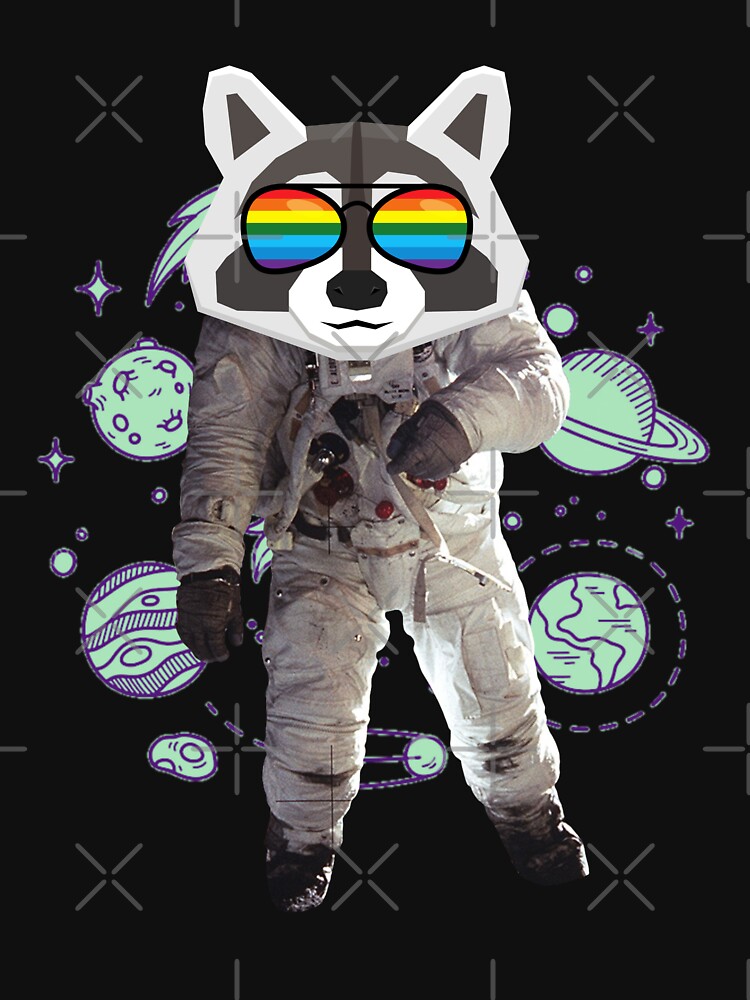 Trash Panda Astronaut Wearing Aviators by dylan150488 T-Shirts, Hoodie, Sweatshirt | BlankRebels.com (Image 3)