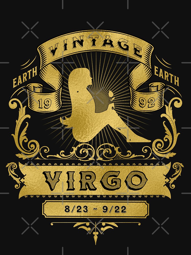 The Zodiac Sign of Virgo Golden Vintage 1992 by rhombusOnion T-Shirts, Hoodie, Sweatshirt | BlankRebels.com (Image 3)