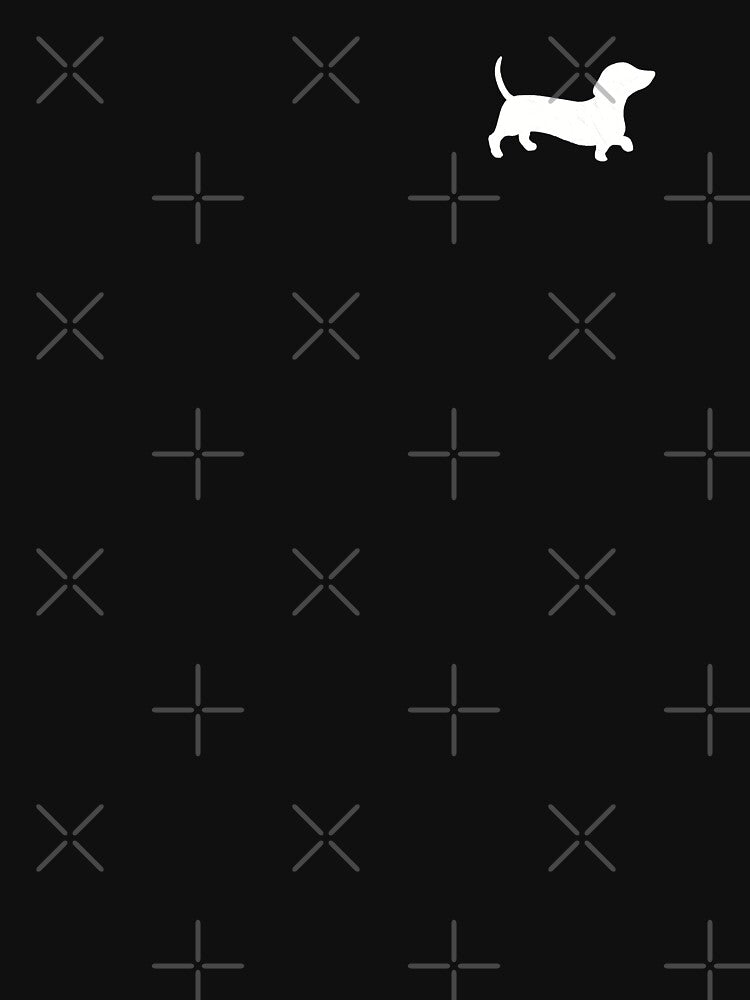 Plain Black With Daschund Silhouette by Reiyankhairina