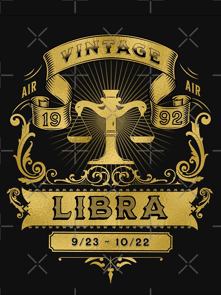 The Zodiac Sign of Libra Golden Vintage 1992 by rhombusOnion T-Shirts, Hoodie, Sweatshirt | BlankRebels.com (Image 3)