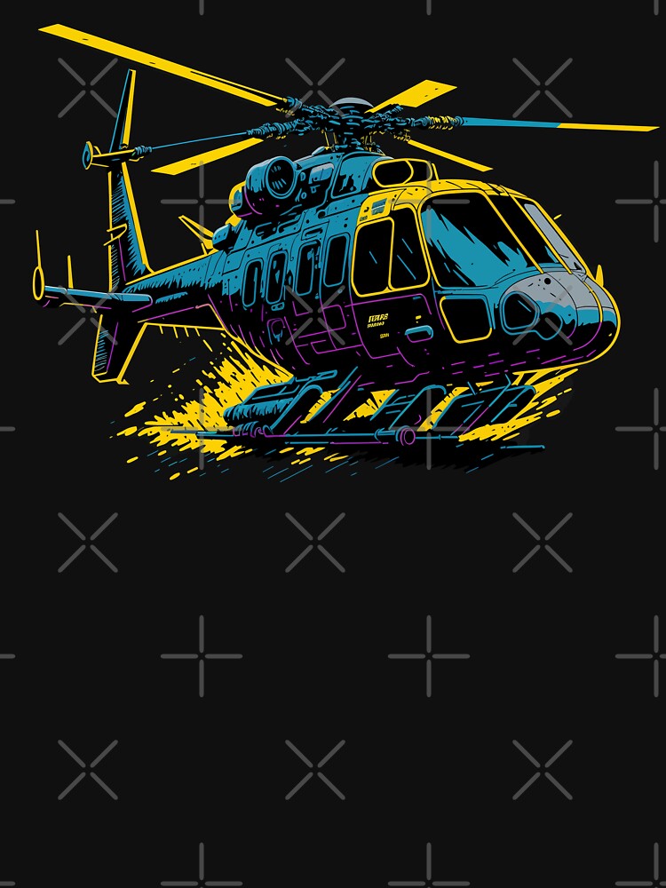 Retro Helicopter Adventure by urbsrepublic T-Shirts, Hoodie, Sweatshirt | BlankRebels.com (Image 3)