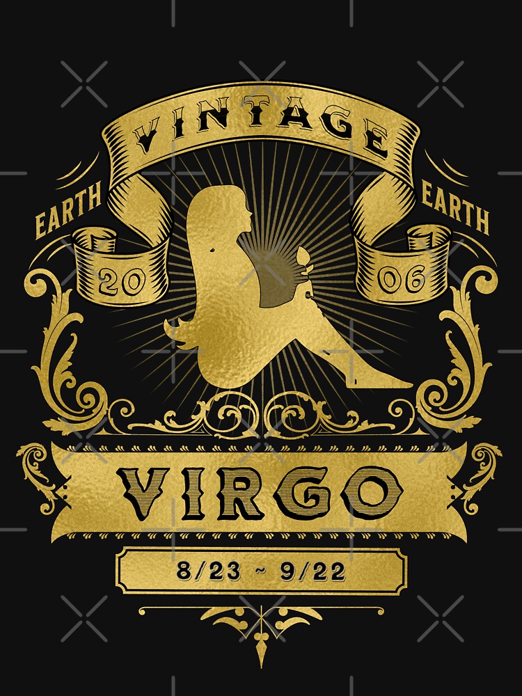 The Zodiac Sign of Virgo Golden Vintage 2006 by rhombusOnion T-Shirts, Hoodie, Sweatshirt | BlankRebels.com (Image 3)