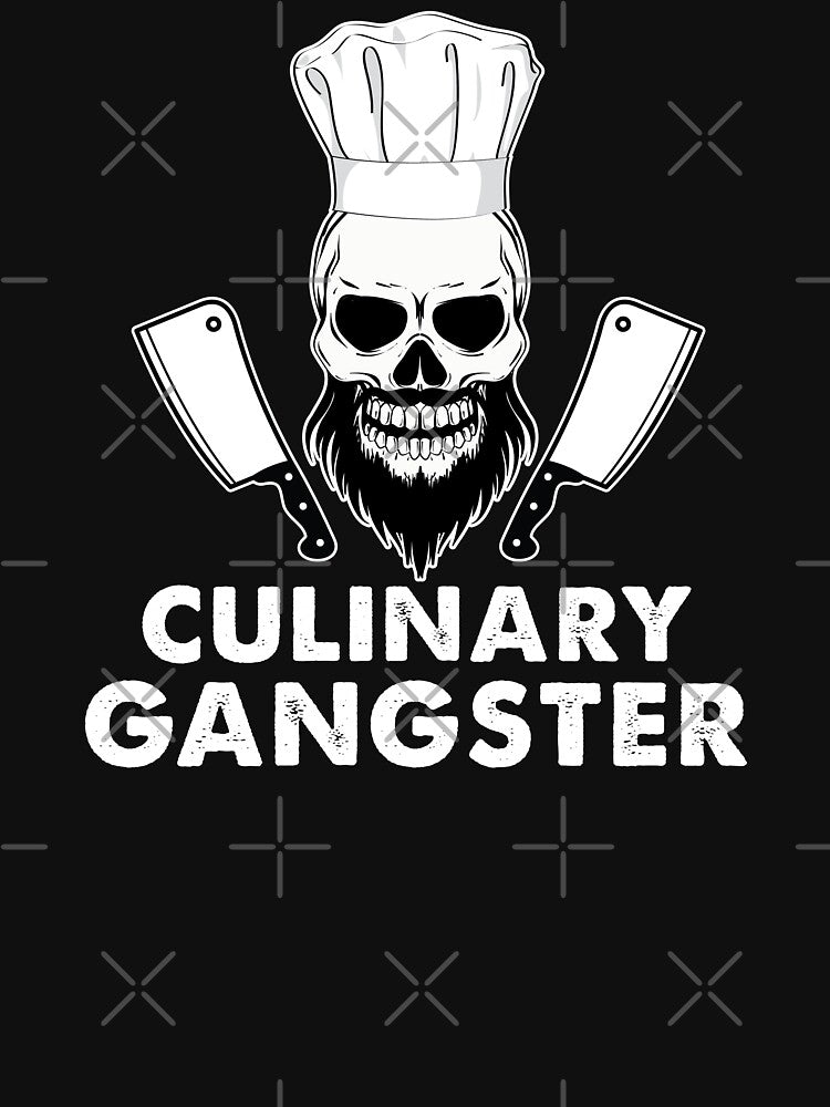 Culinary Gangster Chef Skull Cooking Design by tshirtexpressiv T-Shirts, Hoodie, Sweatshirt | BlankRebels.com (Image 3)