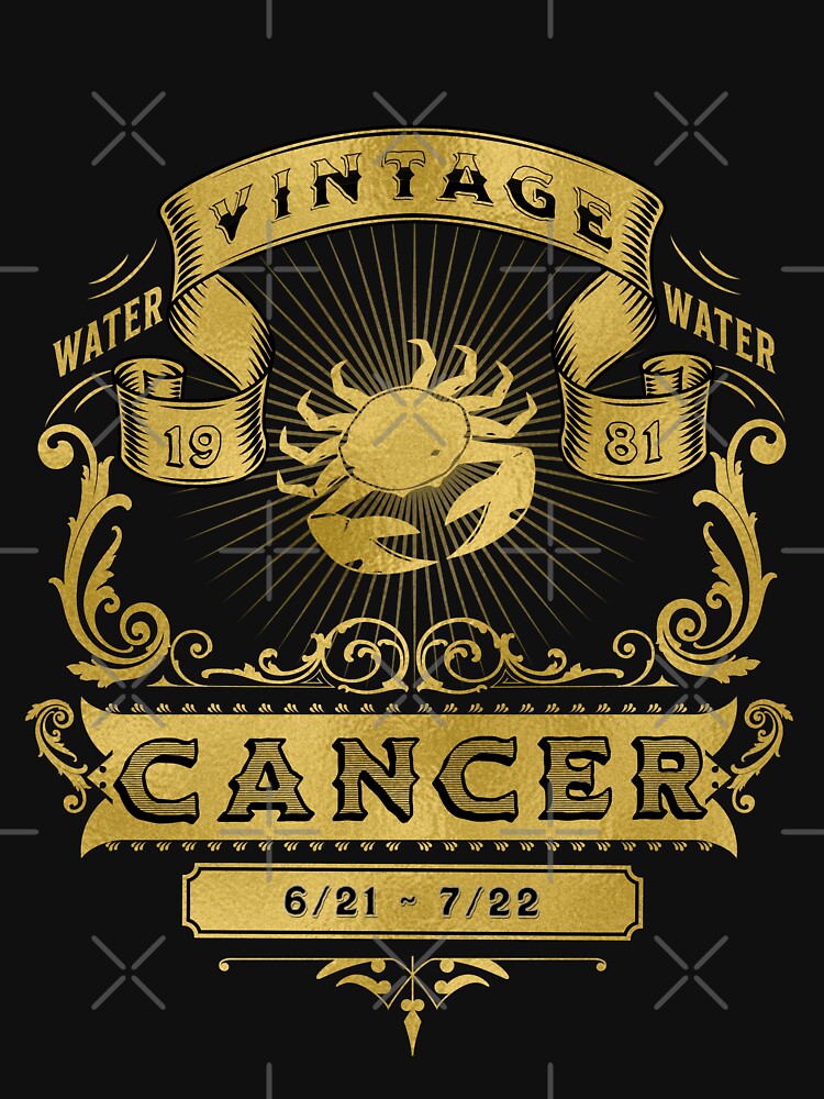 The Zodiac Sign of Cancer Golden Vintage 1981 by rhombusOnion T-Shirts, Hoodie, Sweatshirt | BlankRebels.com (Image 3)