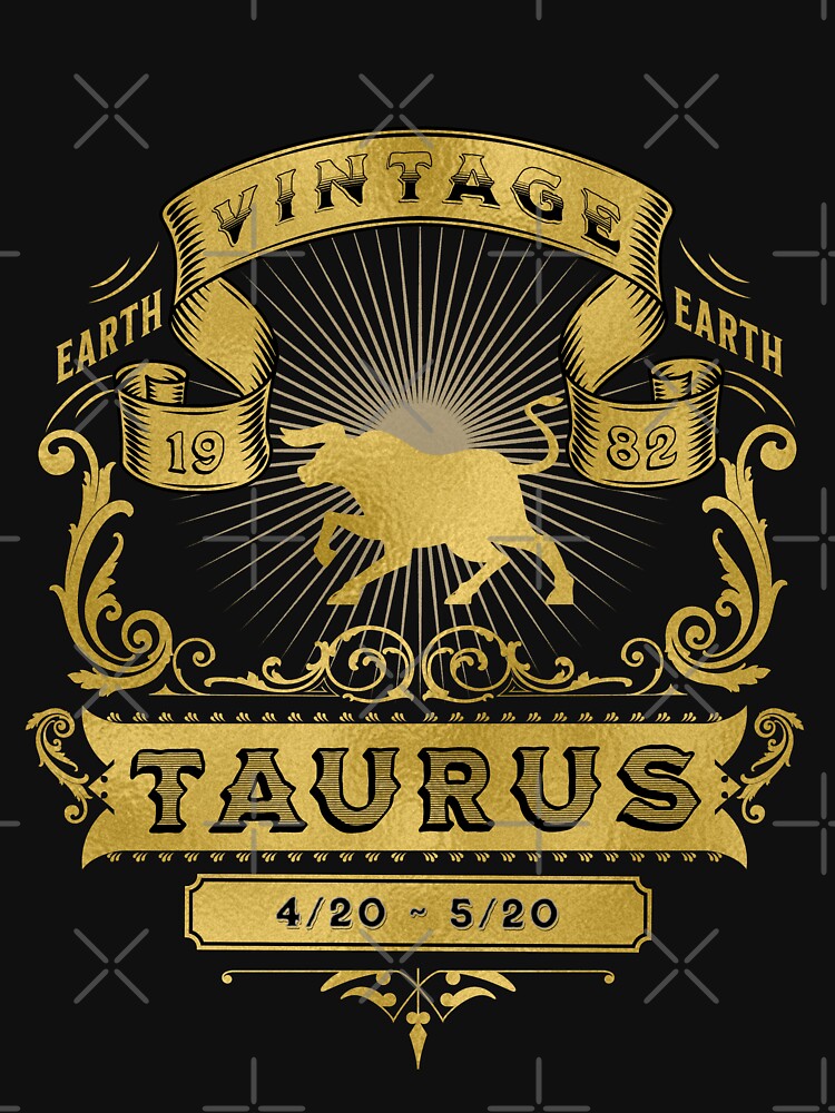 The Zodiac Sign of Taurus Golden Vintage 1982 by rhombusOnion T-Shirts, Hoodie, Sweatshirt | BlankRebels.com (Image 3)