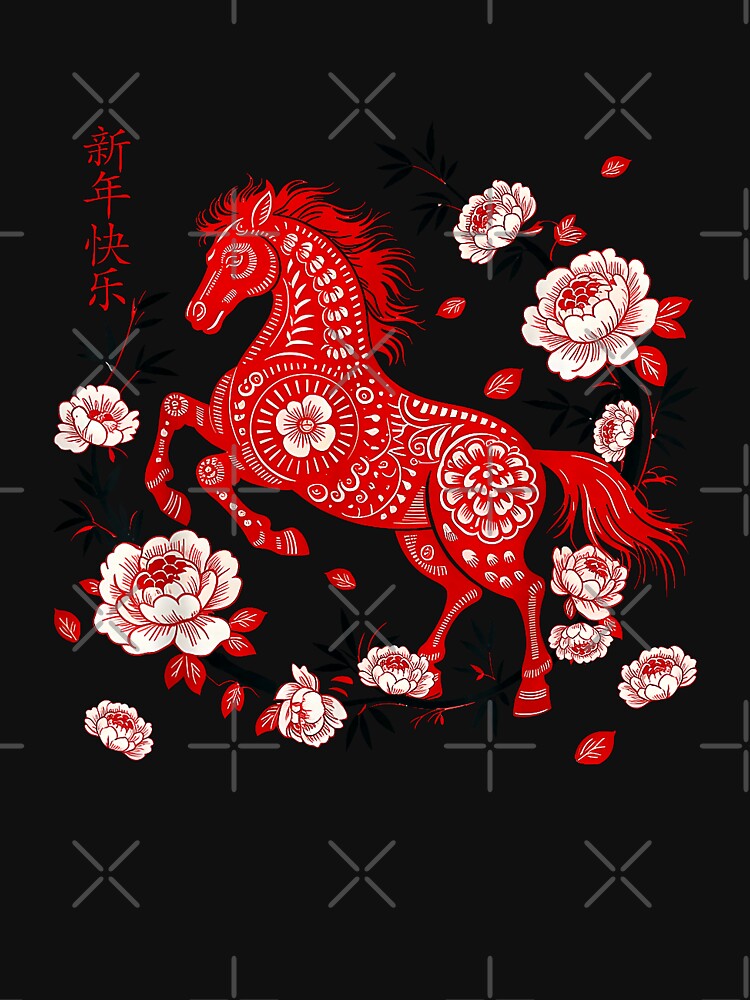 Happy New Year Horse Chinese New Year by MerchDeviant T-Shirts, Hoodie, Sweatshirt | BlankRebels.com (Image 3)