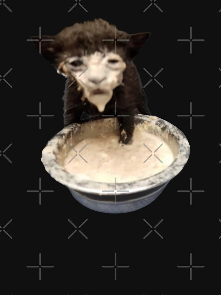 Milk Face Cat Meme (Cursed Milk Cat) by fomodesigns