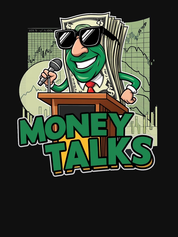 Money Talks - Playful Dollar Bill Cartoon Design by Maverick Spirit T-Shirts, Hoodie, Sweatshirt | BlankRebels.com (Image 3)