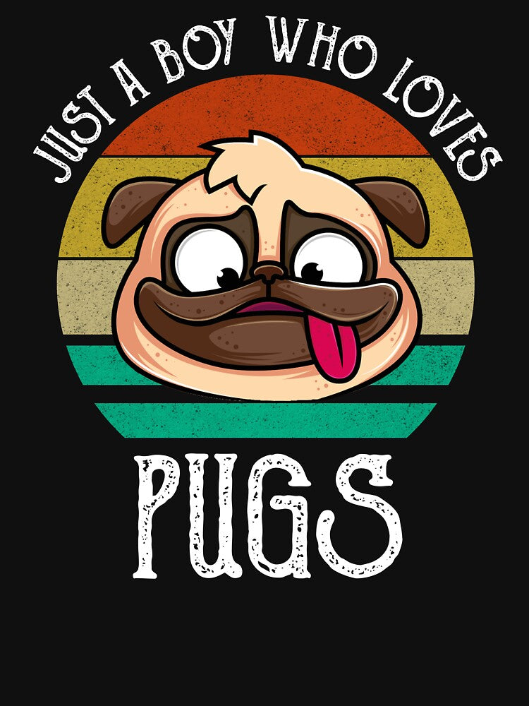 Just A Boy Who Loves Pugs by Cat Lady Designs T-Shirts, Hoodie, Sweatshirt | BlankRebels.com (Image 3)
