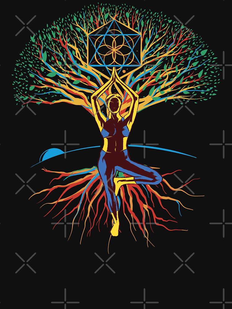 Yoga Tree Life Person Does Yoga Front Tree T-Shirts, Hoodie, Sweatshirt