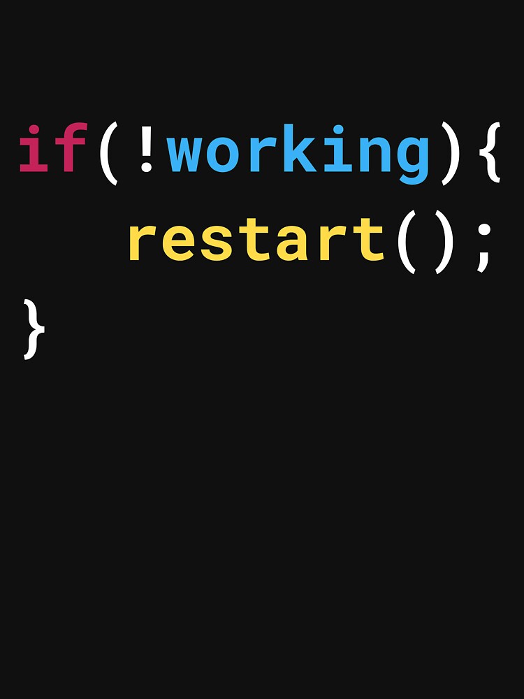 Programmer Restart Joke by GearHead Designs T-Shirts, Hoodie, Sweatshirt | BlankRebels.com (Image 3)